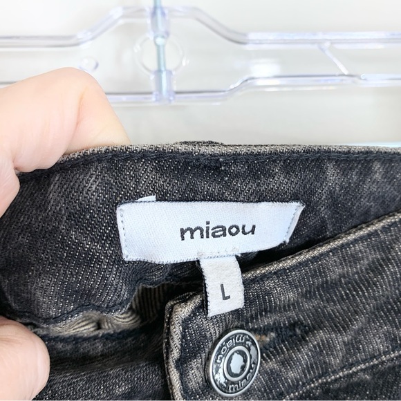 Miaou Dune Denim Cargo Shorts (Sz L) Low Rise Ochre Brown - Picture 14 of 16